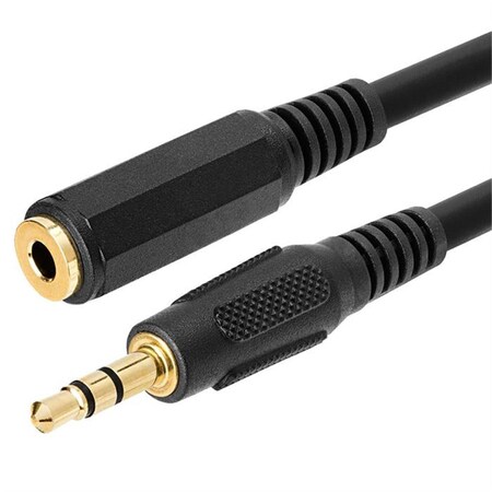 Cmple Stereo Audio Headphones Mini Plug Extension Cable - 6 in. 300-N